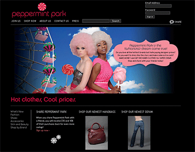 Peppermint Park homepage