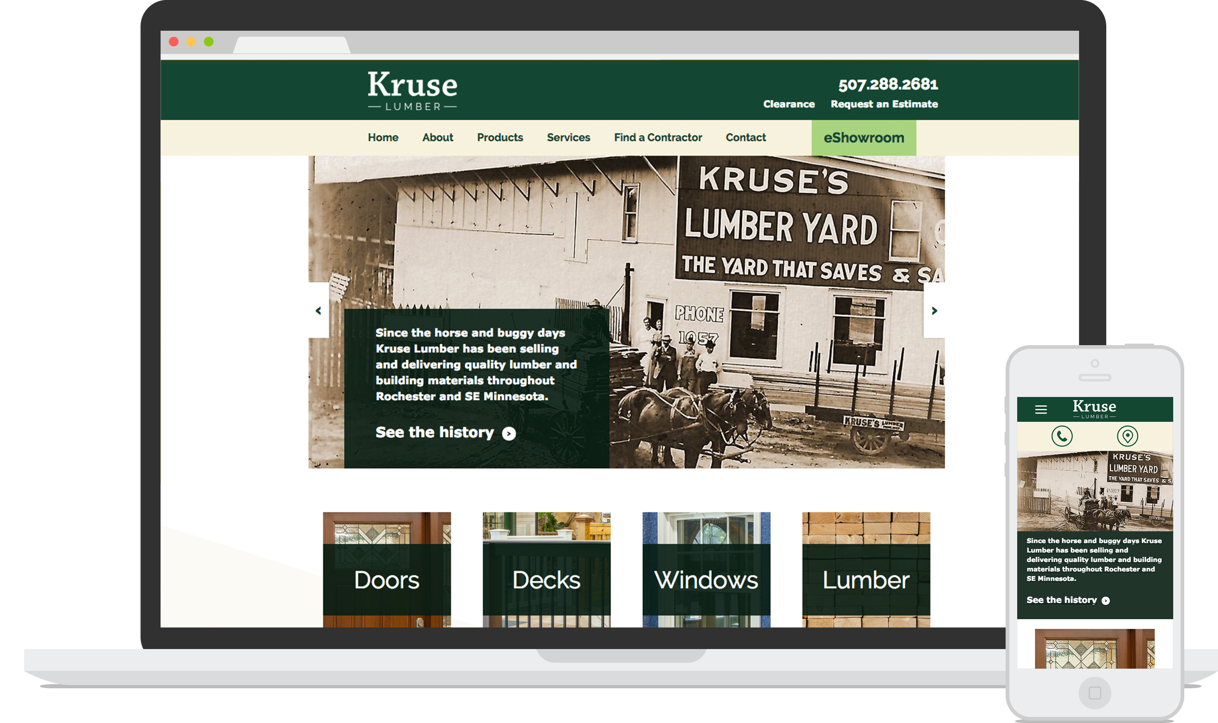 Kruse Lumber Website