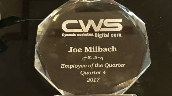 Joe's Employee of the Quarter Award